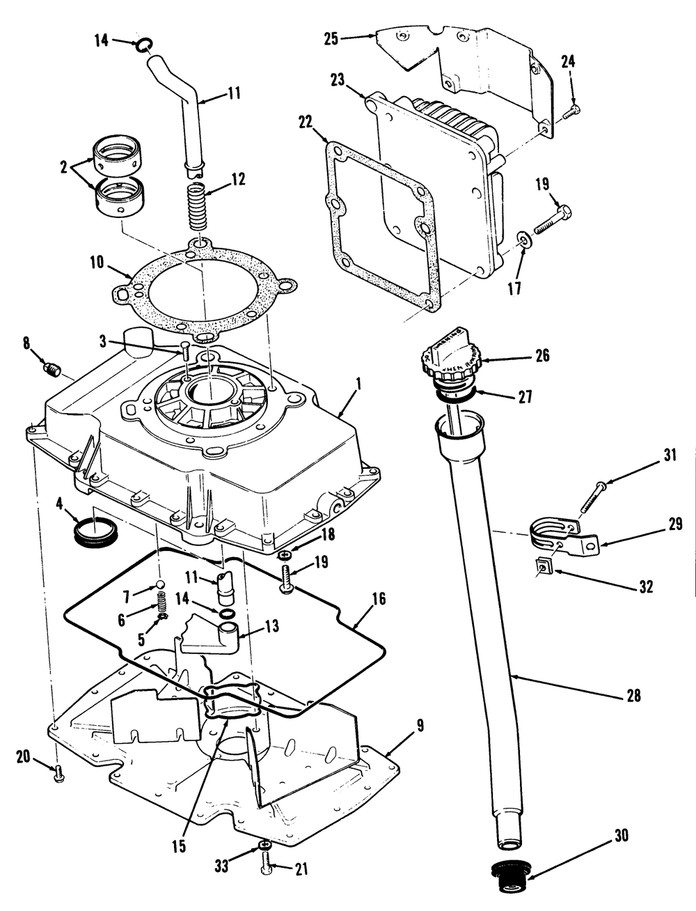 Oil Base And Fill Tube-616-Z Diagram and Parts List for Y1-16OE02  Toro Lawn Tractor