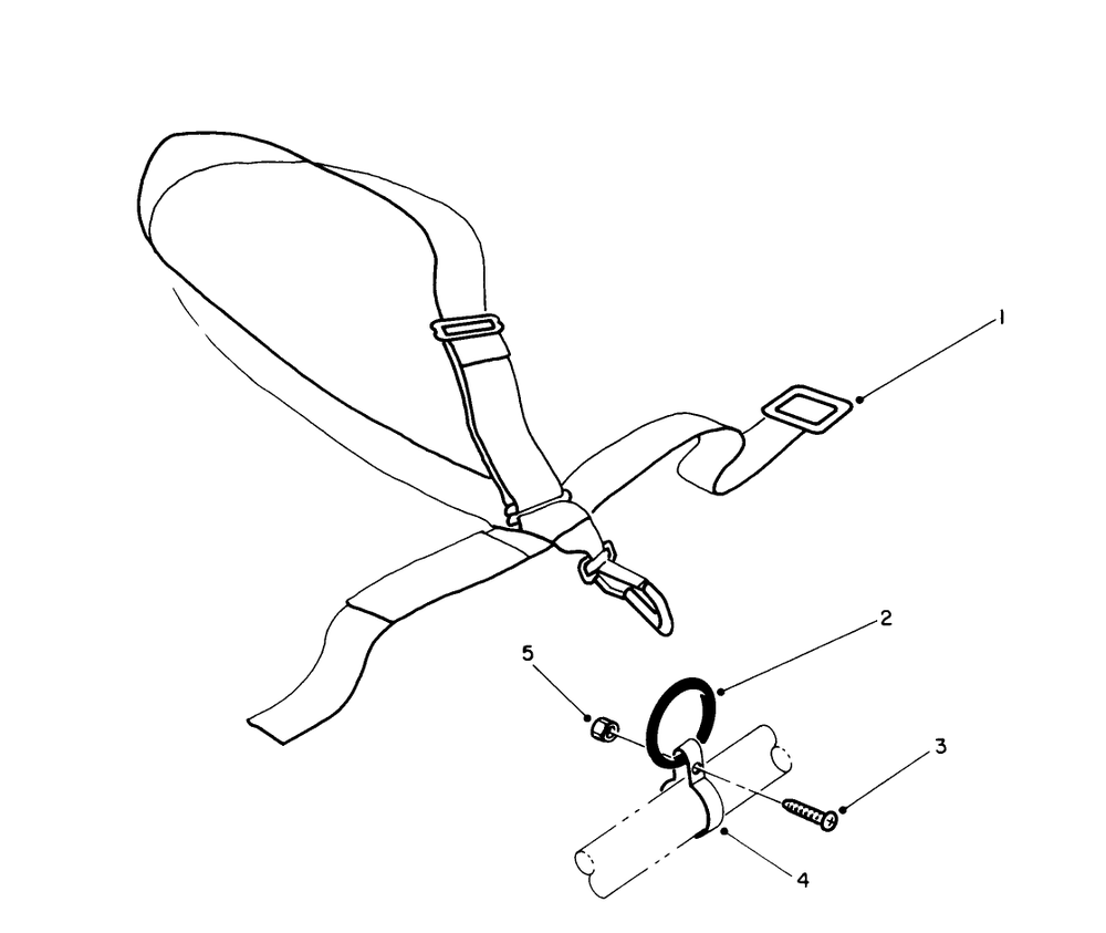 Deluxe Shoulder/Waist Harness (Optional) Diagram and Parts List for 51637 1000001 - 1999999 Toro Trimmer