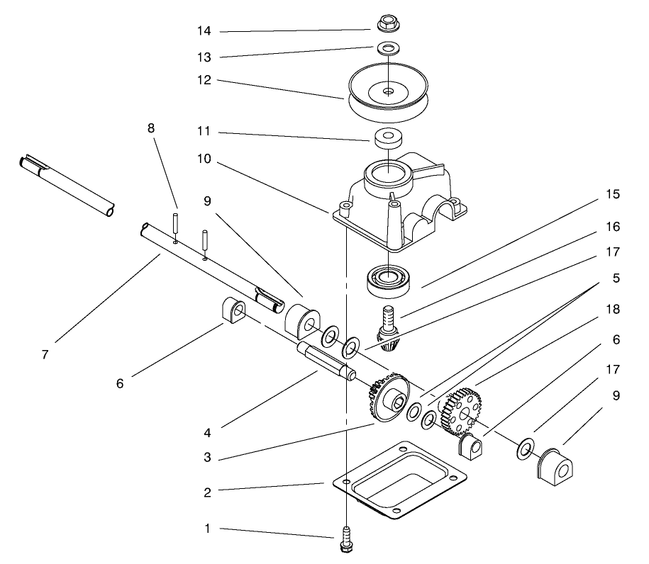Gear Case Assembly-#71-9600 Diagram and Parts List for 20808 8900001 - 8999999 Toro Lawn Mower