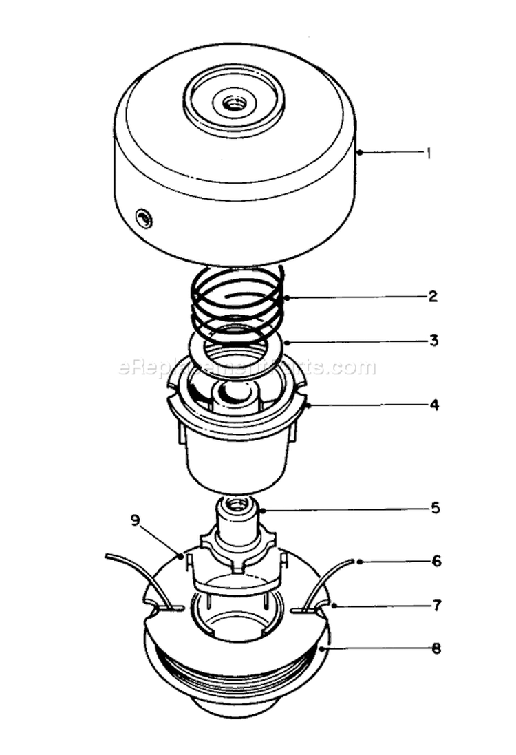 Page D Diagram and Parts List for 30920 0000001-0999999 - 1980 Toro Trimmer