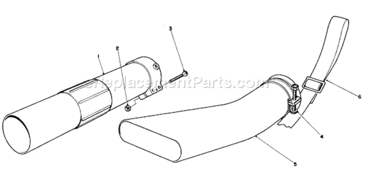 Blower Accessories Diagram and Parts List for 30935 1000001-19999991991 Toro Leaf Blower / Vacuum