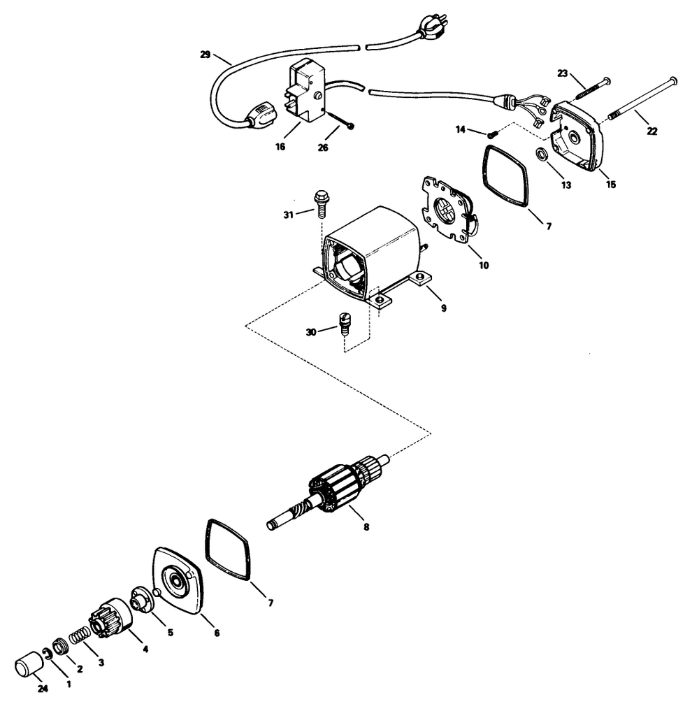 Electric Starter Motor Kit N0. 37-4810 Diagram and Parts List for 38080 9000001 - 9999999 Toro Snow Blower