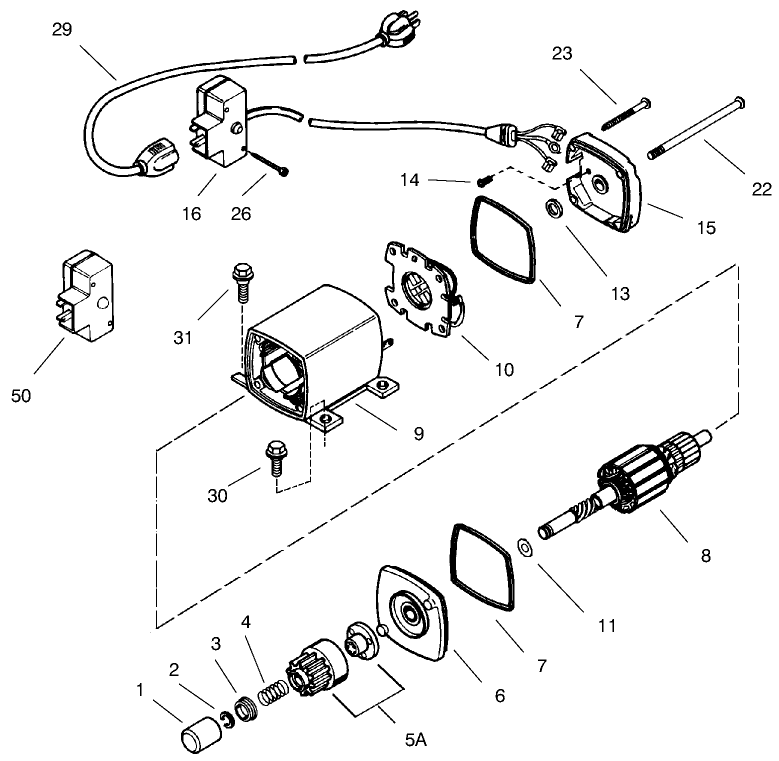 120volt Electric Starter No. 33329d (Optional) Diagram and Parts List for 38542 99000001 - 99999999 Toro Snow Blower