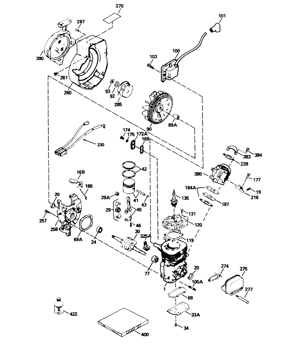 Engine Tecumseh Model No. Hsk600 Type 1669r (Model 38175 Only, Serial #4900101 Thru 4906609) Diagram and Parts List for 38175 4900001 - 4999999 Toro Snow Blower