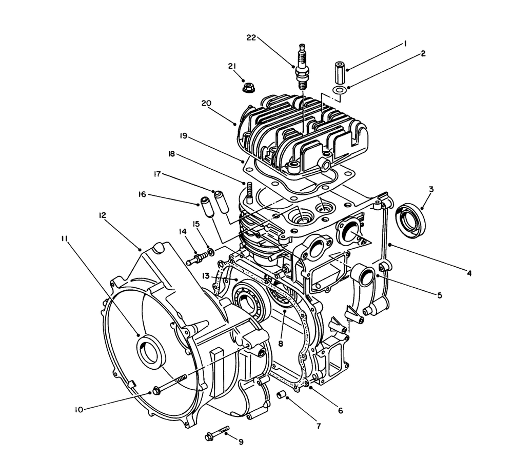 Engine Assembly Diagram and Parts List for 62040 8000001 - 8999999 Toro Generator