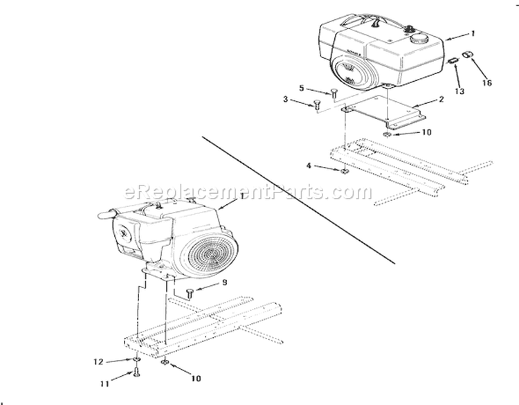 Engines Diagram and Parts List for 21-08K804 1988 Toro Lawn Tractor