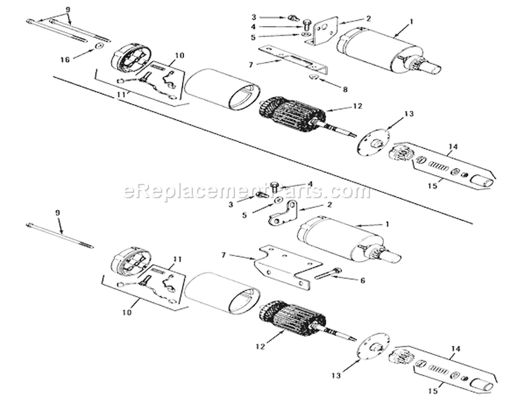 Starter Diagram and Parts List for 21-08K804 1988 Toro Lawn Tractor