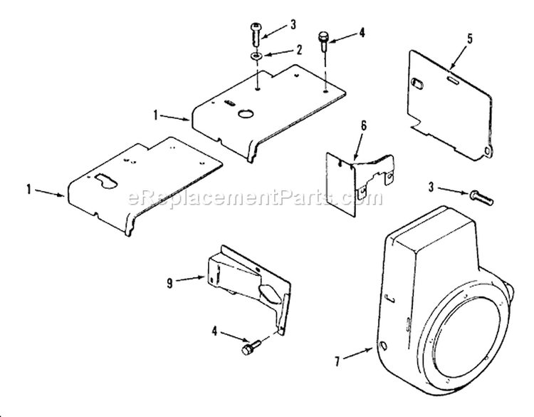 Kohler Baffles & Shrouds Diagram and Parts List for 21-12K806 1989 Toro Lawn Tractor
