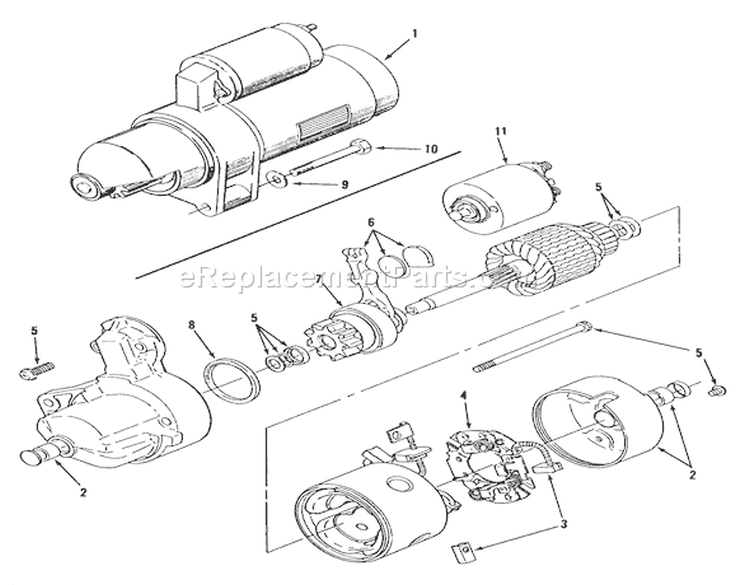 Onan Starter Diagram and Parts List for 21-12K806 1989 Toro Lawn Tractor
