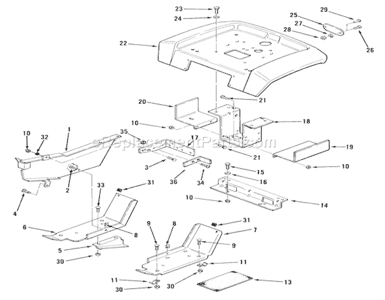 Page AP Diagram and Parts List for 21-12K806 1989 Toro Lawn Tractor