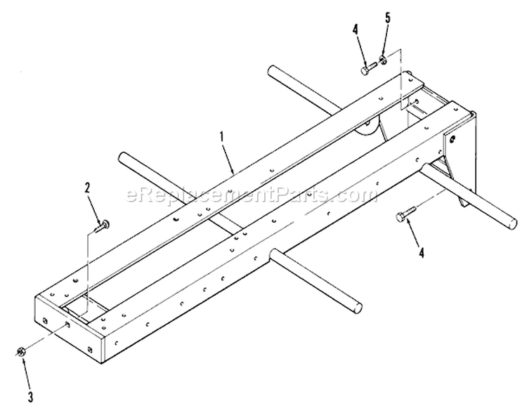 Frame Diagram and Parts List for 31-17KE01 1985 Toro Lawn Tractor