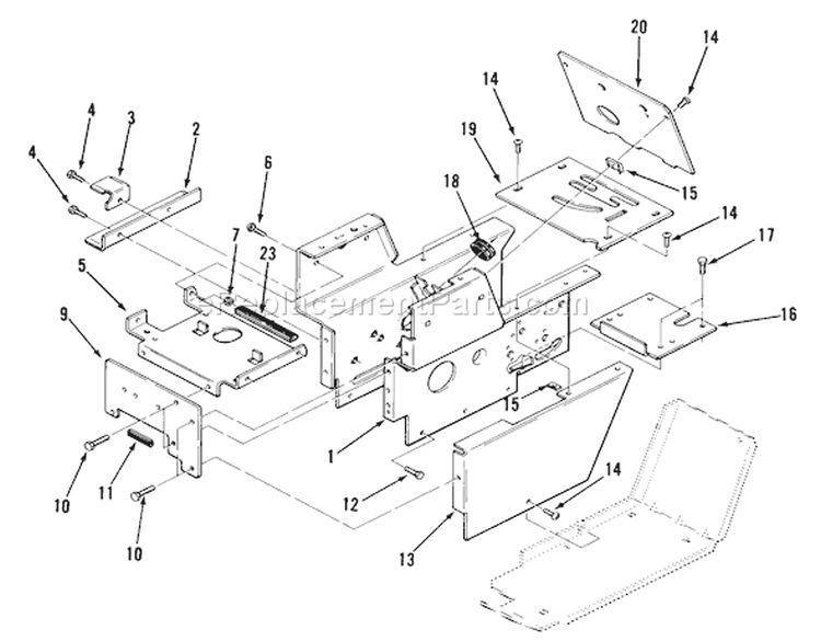 Page S Diagram and Parts List for 31-17KE01 1985 Toro Lawn Tractor