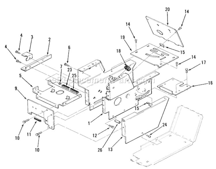 Page T Diagram and Parts List for 21-12KE01 1986 Toro Lawn Tractor