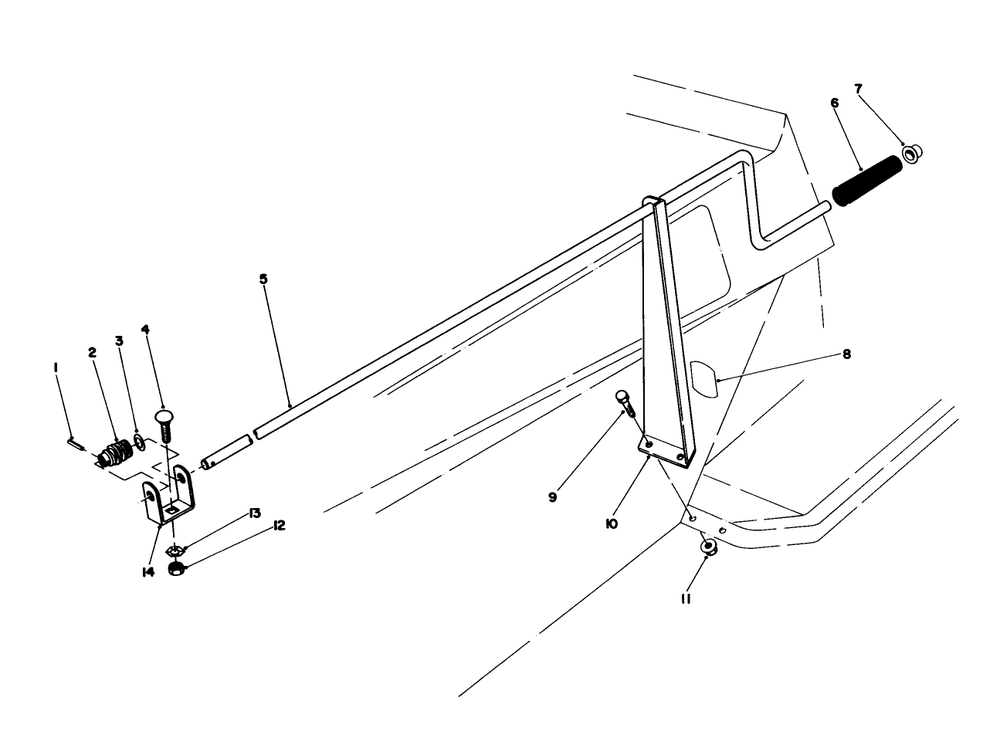 Chute Control Assembly 36" Snowthrower Attachment Model No. 59160 (Optional) Diagram and Parts List for 57360 7000001 - 7999999 Toro Lawn Tractor