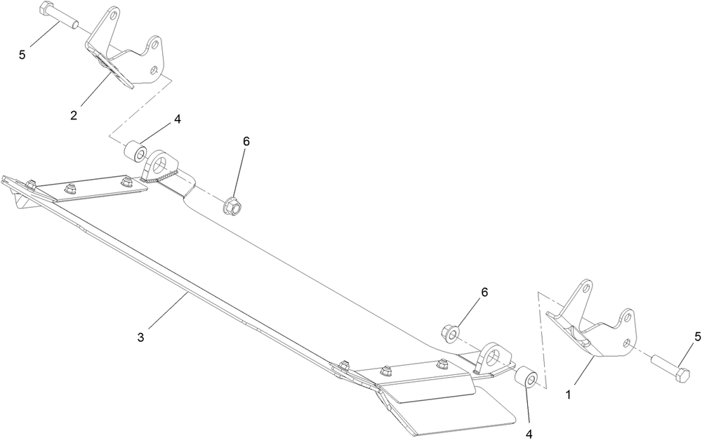 Rear Discharge Tunnel Diagram and Parts List for 74945 401800000-403226783 Toro Lawn Tractor