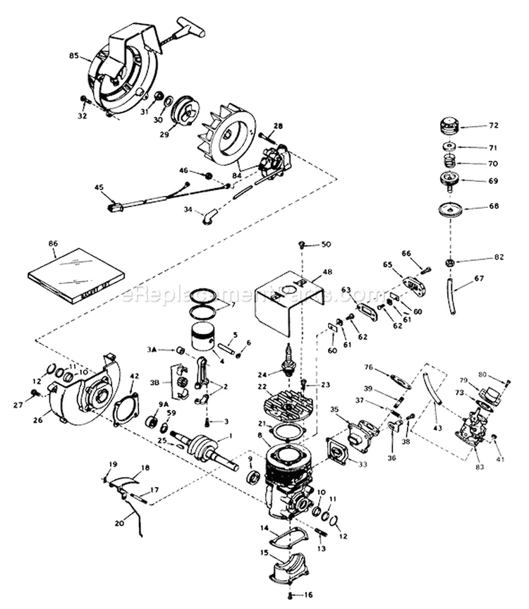 Page C Diagram and Parts List for 31506 6000001-6999999 - 1976 Toro Snow Blower