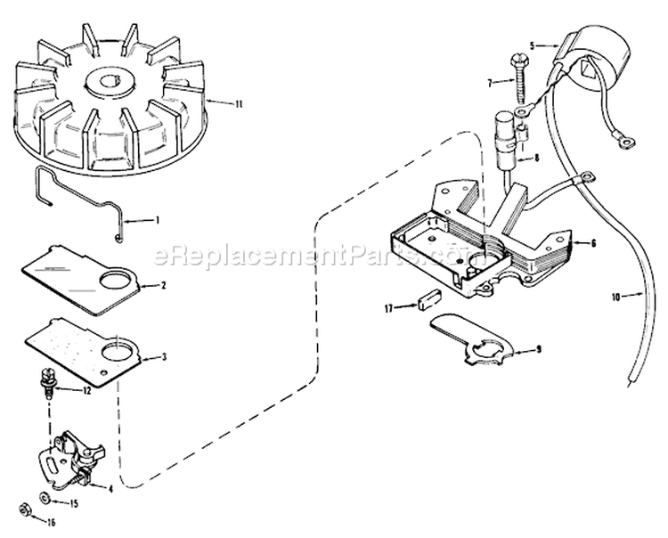 Page E Diagram and Parts List for 31506 7000001-7999999 - 1977 Toro Snow Blower