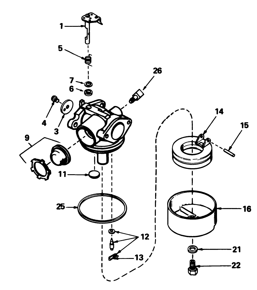 Carburetor No. 632098 Diagram and Parts List for 20675 5000001 - 5999999 Toro Lawn Mower