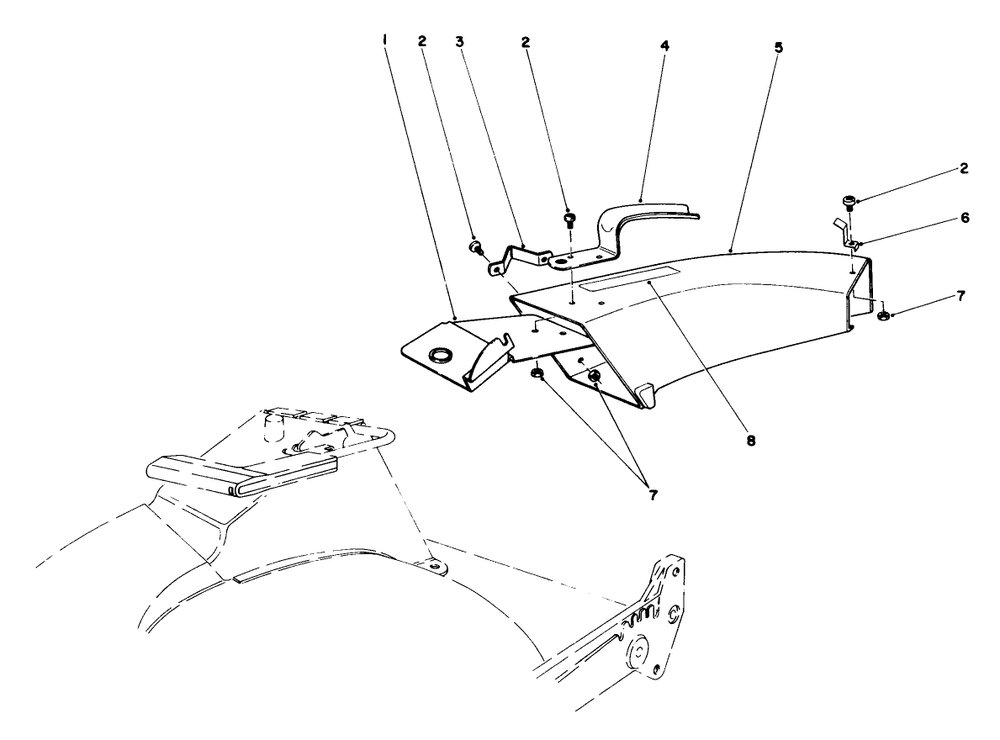 Side Discharge Chute Model No. 59108 (Optional) Diagram and Parts List for 20715 5000001 - 5999999 Toro Lawn Mower
