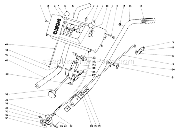 Page G Diagram and Parts List for 31655 0000001-0999999 - 1970 Toro Snow Blower
