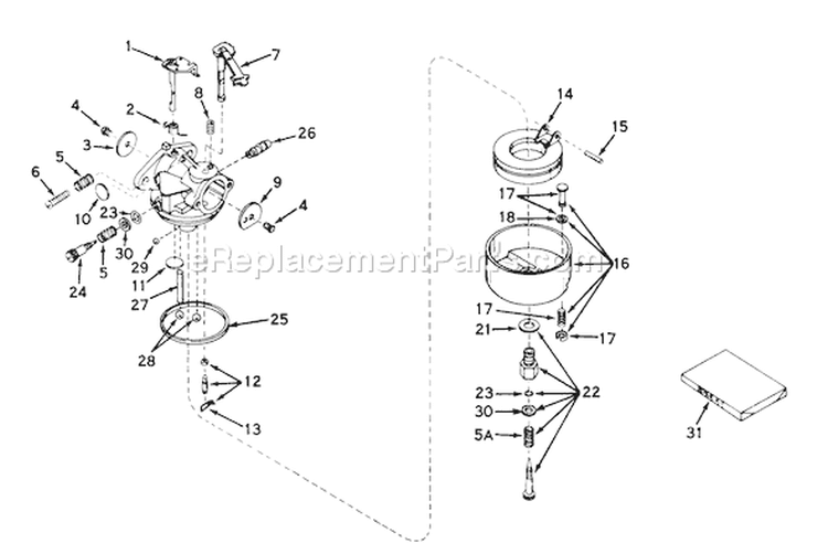 Page B Diagram and Parts List for 31660 2000001-2999999 - 1972 Toro Snow Blower