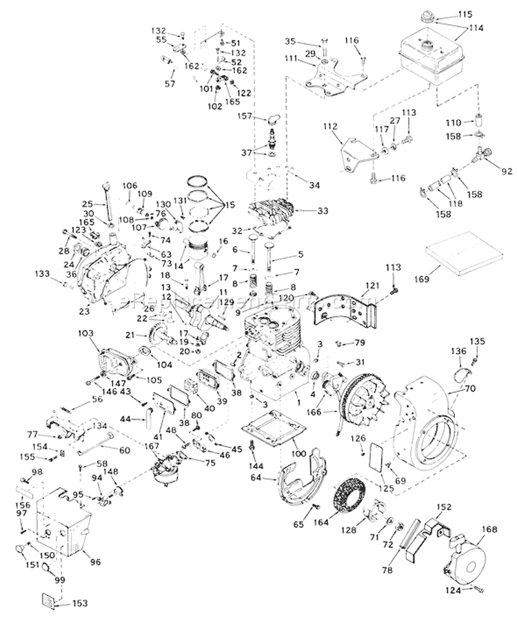 Page D Diagram and Parts List for 31660 2000001-2999999 - 1972 Toro Snow Blower