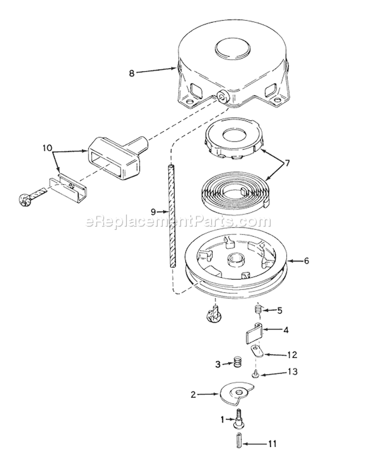 Page G Diagram and Parts List for 31660 2000001-2999999 - 1972 Toro Snow Blower