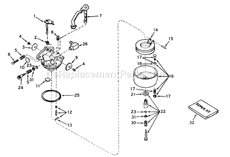 Page C Diagram and Parts List for 31677 5000001-5999999 - 1975 Toro Snow Blower