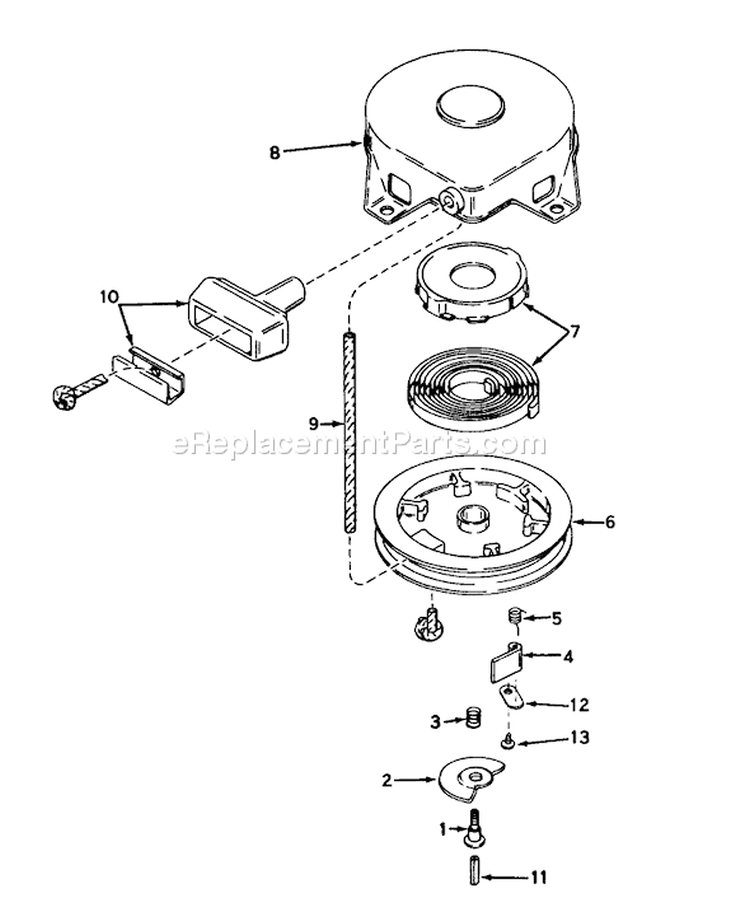 Page K Diagram and Parts List for 31677 6000001-6999999 - 1976 Toro Snow Blower