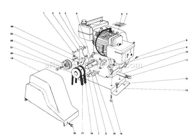 Page D Diagram and Parts List for 31677 7000001-7999999 - 1977 Toro Snow Blower