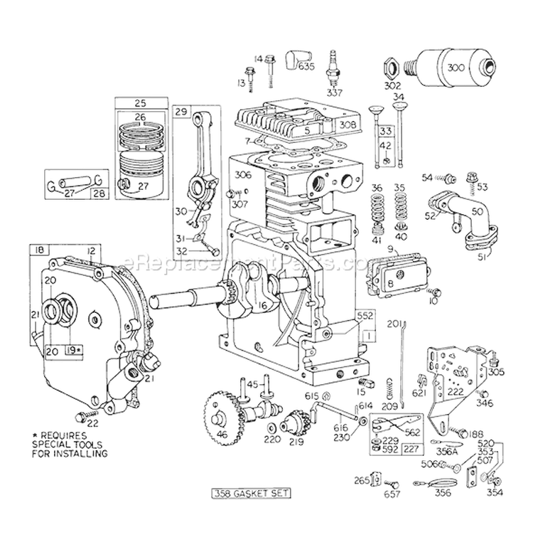 Page E Diagram and Parts List for 31756 3000001-3999999 - 1973 Toro Snow Blower