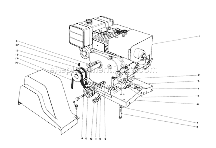 Page D Diagram and Parts List for 31823 4000001-4999999 - 1974 Toro Snow Blower