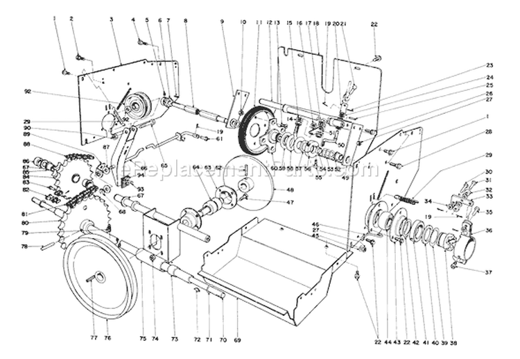 Page I Diagram and Parts List for 31823 4000001-4999999 - 1974 Toro Snow Blower