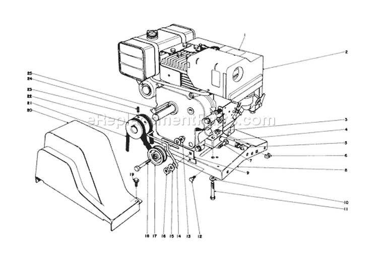 Page D Diagram and Parts List for 31823 5000001-5999999 - 1975 Toro Snow Blower
