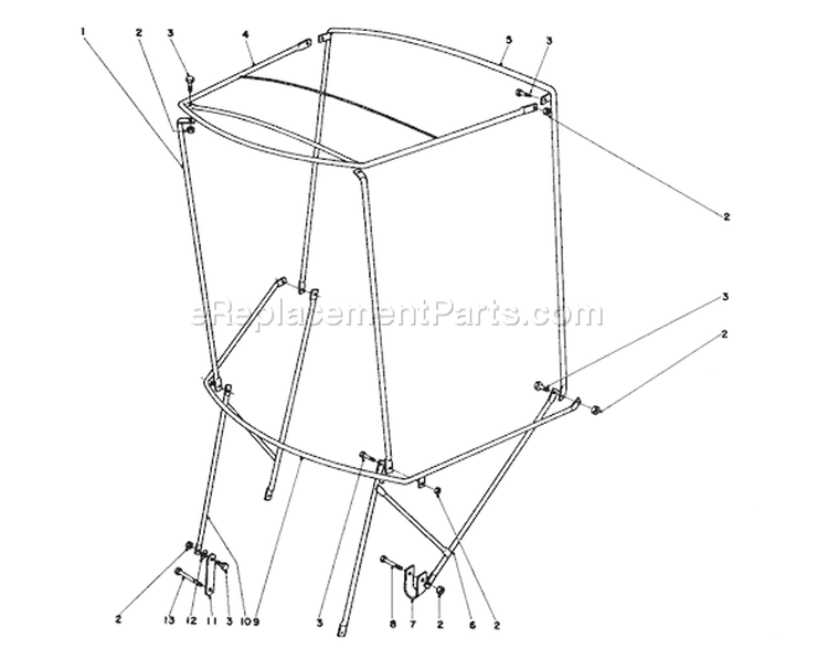 Page H Diagram and Parts List for 31823 7000001-7999999 - 1977 Toro Snow Blower