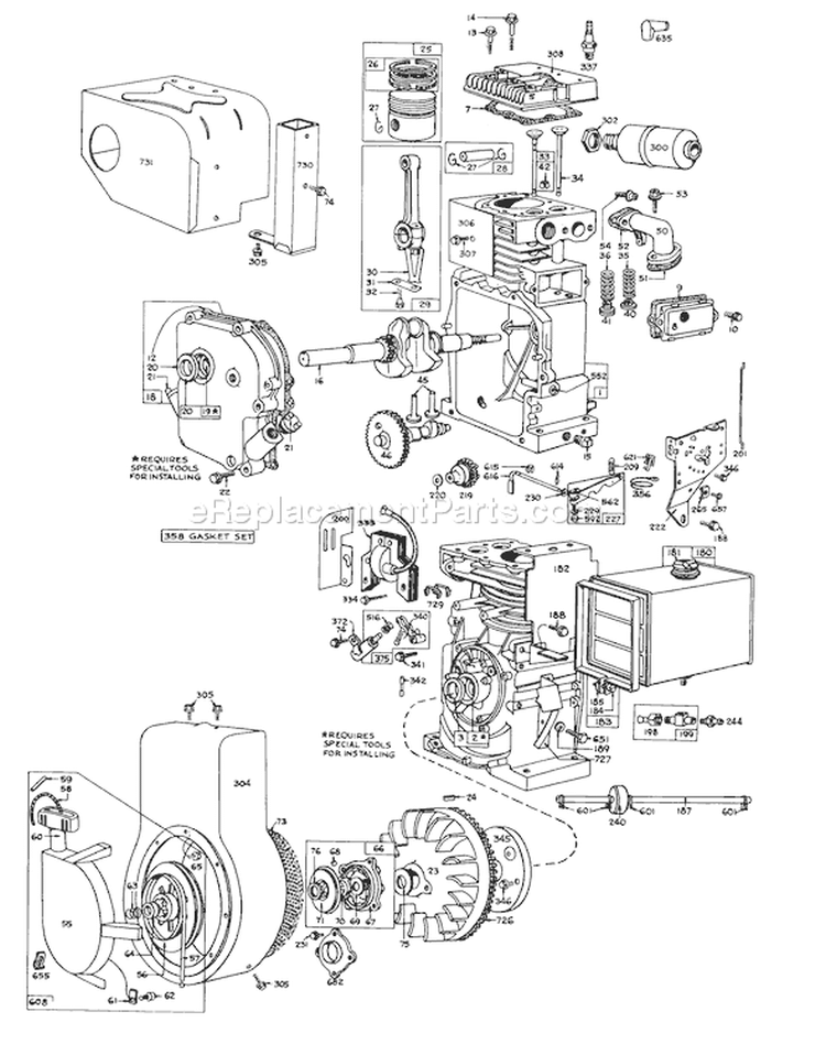 Page A Diagram and Parts List for 31727 1000001-1999999 - 1971 Toro Snow Blower