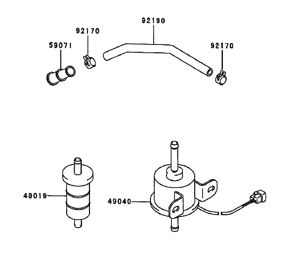 Fuel Tank/Fuel Valve Assembly Diagram and Parts List for 74213 (230000001-230006000)(2003) Toro Lawn Mower