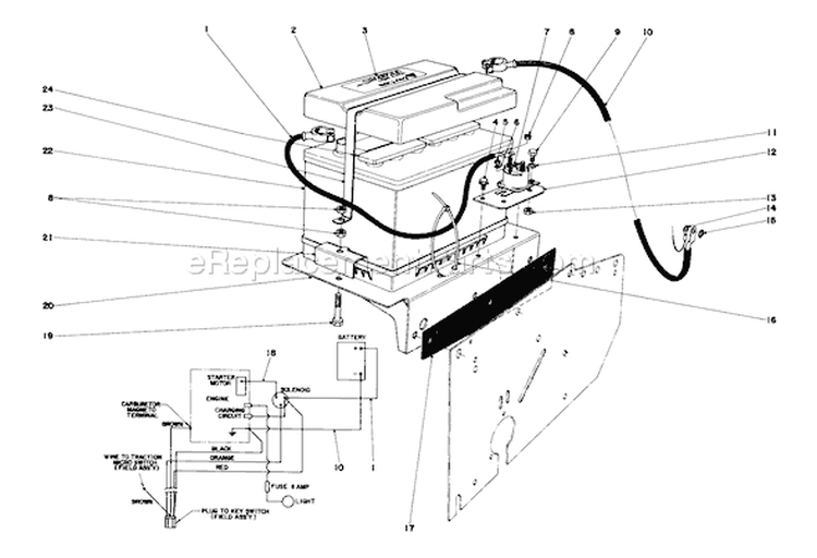 Page B Diagram and Parts List for 31995 6000001-6999999 - 1976 Toro Snow Blower
