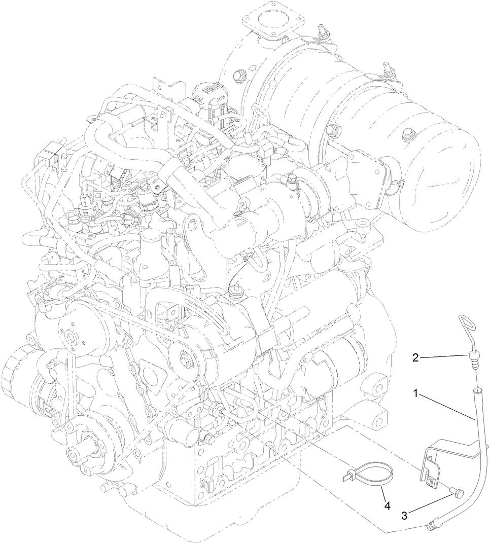Dipstick Assembly No. 139-4845 Diagram and Parts List for 139-4845  Toro Lawn Tractor Accessories