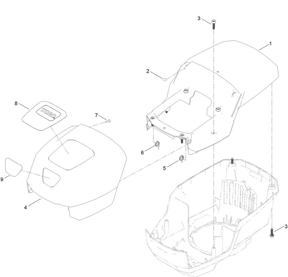 Motor Module Assemby No. 140-4161 Diagram and Parts List for 22276 400000000 - 999999999 Toro Lawn Mower