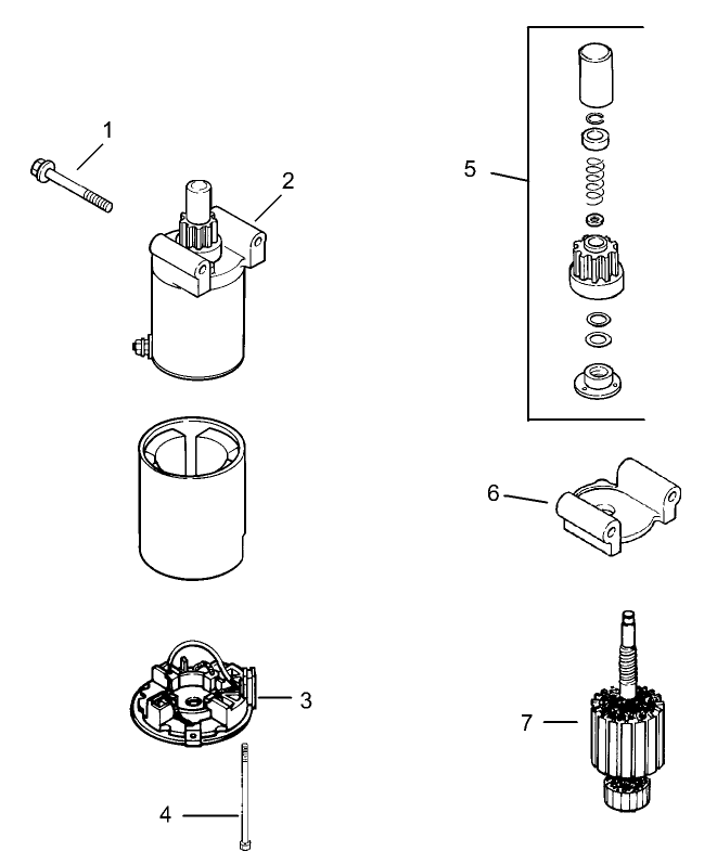 Starting System Assembly Diagram and Parts List for 30299TE (230000001-230999999)(2003) Toro Lawn Mower