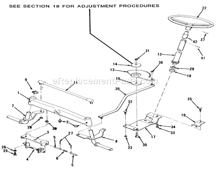 Front Axle And Steering Diagram and Parts List for 32-10BE01 1990 Toro Lawn Tractor