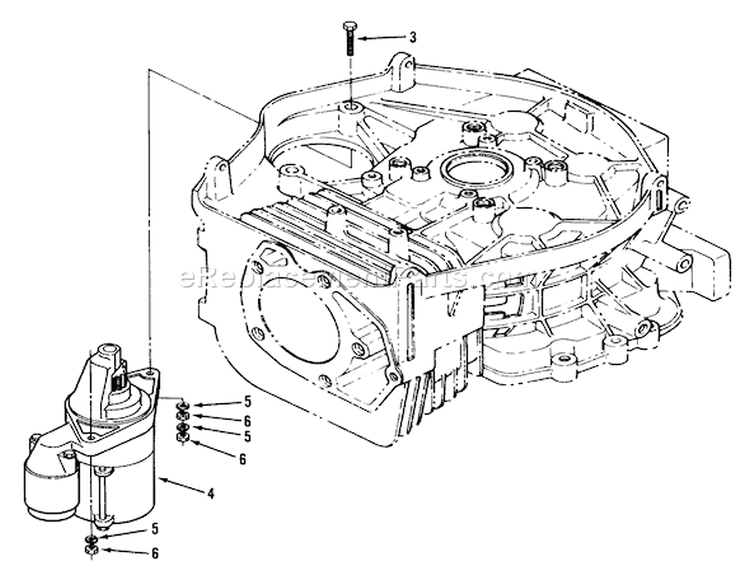 Starter Diagram and Parts List for 32-12O501 1990 Toro Lawn Tractor