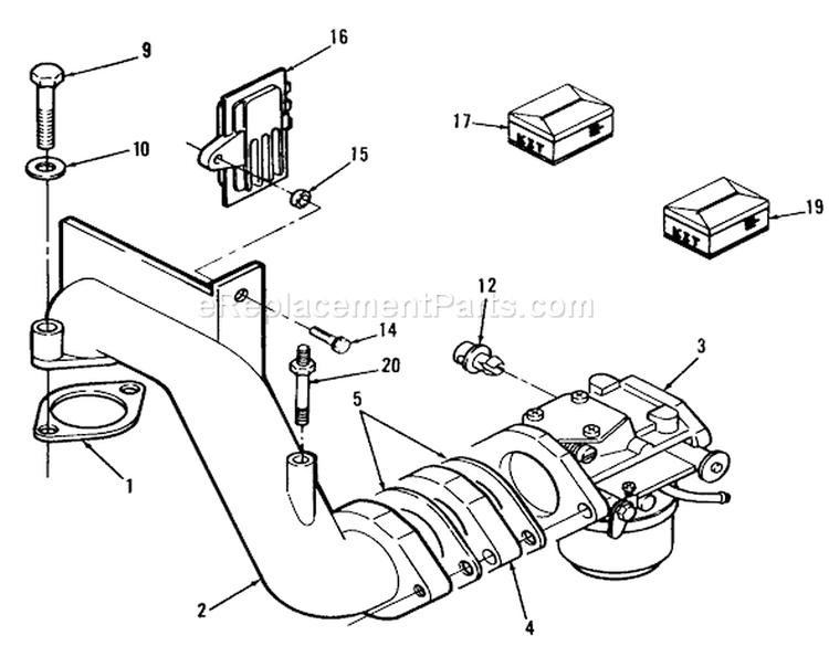 12.5hp Engine Carburetor Assembly Diagram and Parts List for 32-12O503 2000001-2999999 - 1992 Toro Lawn Tractor