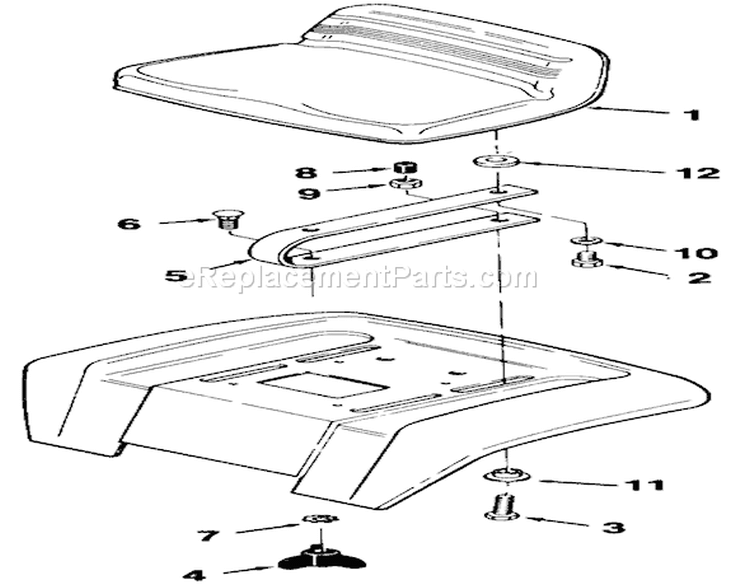 Seat Assembly (210-5 & 210-H) Diagram and Parts List for 32-12O503 2000001-2999999 - 1992 Toro Lawn Tractor