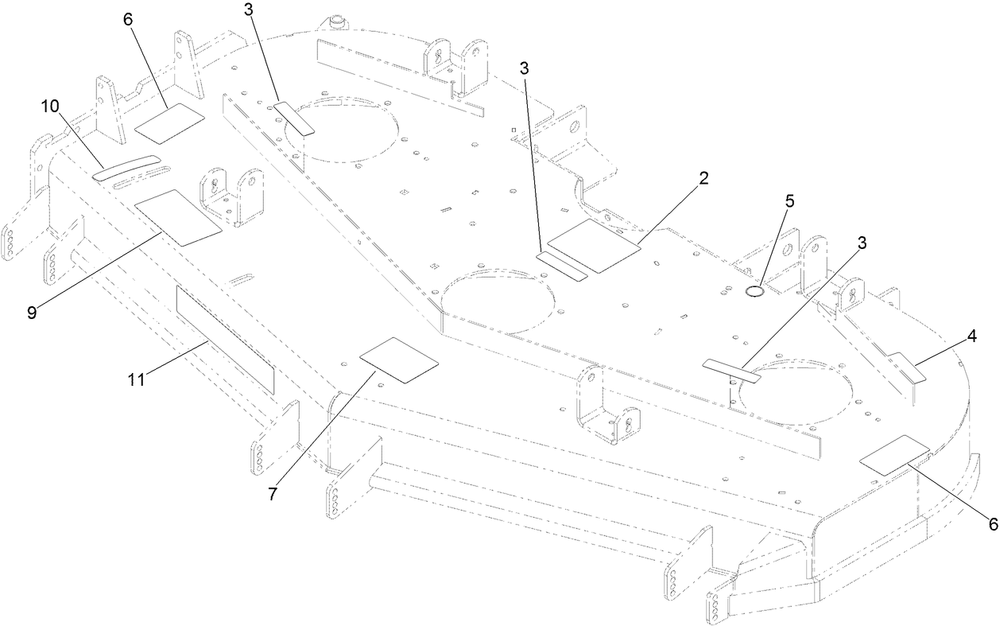 Deck Decal Assembly Diagram and Parts List for 72265TE 406427926-407399999 Toro Lawn Mower