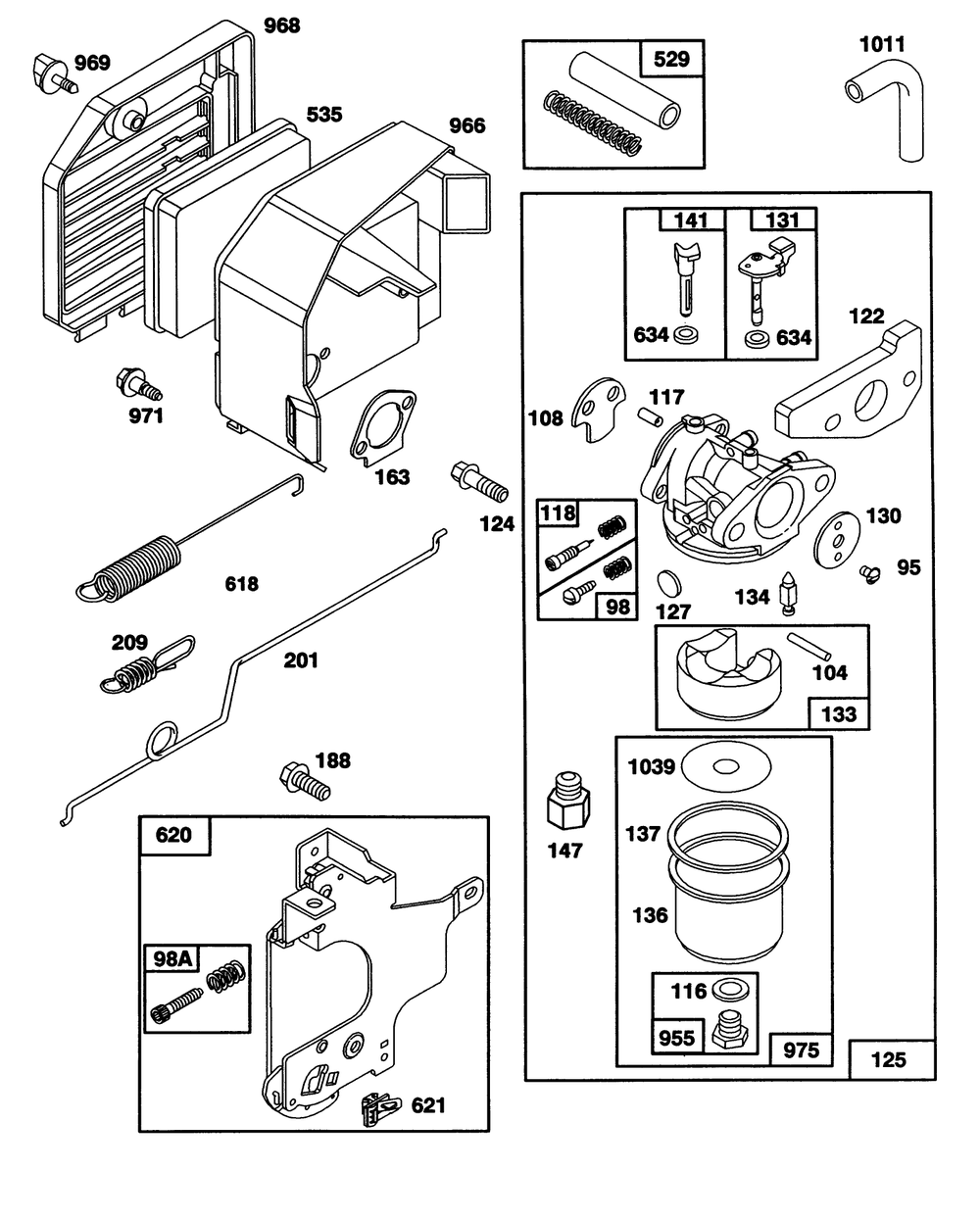 Engine Gts-150 77-8980 Diagram and Parts List for 20107 1000001 - 1999999 Toro Lawn Mower