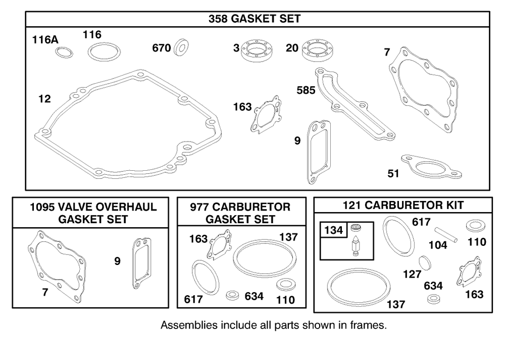 Engine Briggs & Stratton Model 127702-1745-E1 (Serial No. 8901374 & Up) Diagram and Parts List for 16401 890000001 - 899999999 Toro Lawn Mower