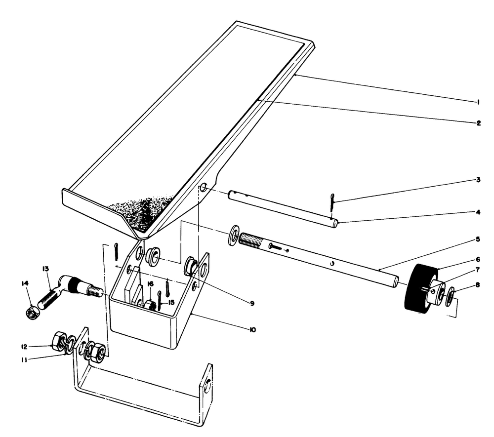 Traction Pedal Assembly Diagram and Parts List for 30775 400001 - 499999 Toro Lawn Tractor