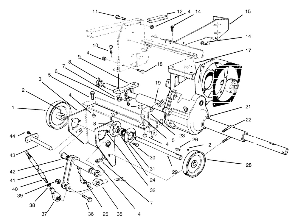 Differential Assembly Diagram and Parts List for 30610 690001 - 699999 Toro Lawn Tractor